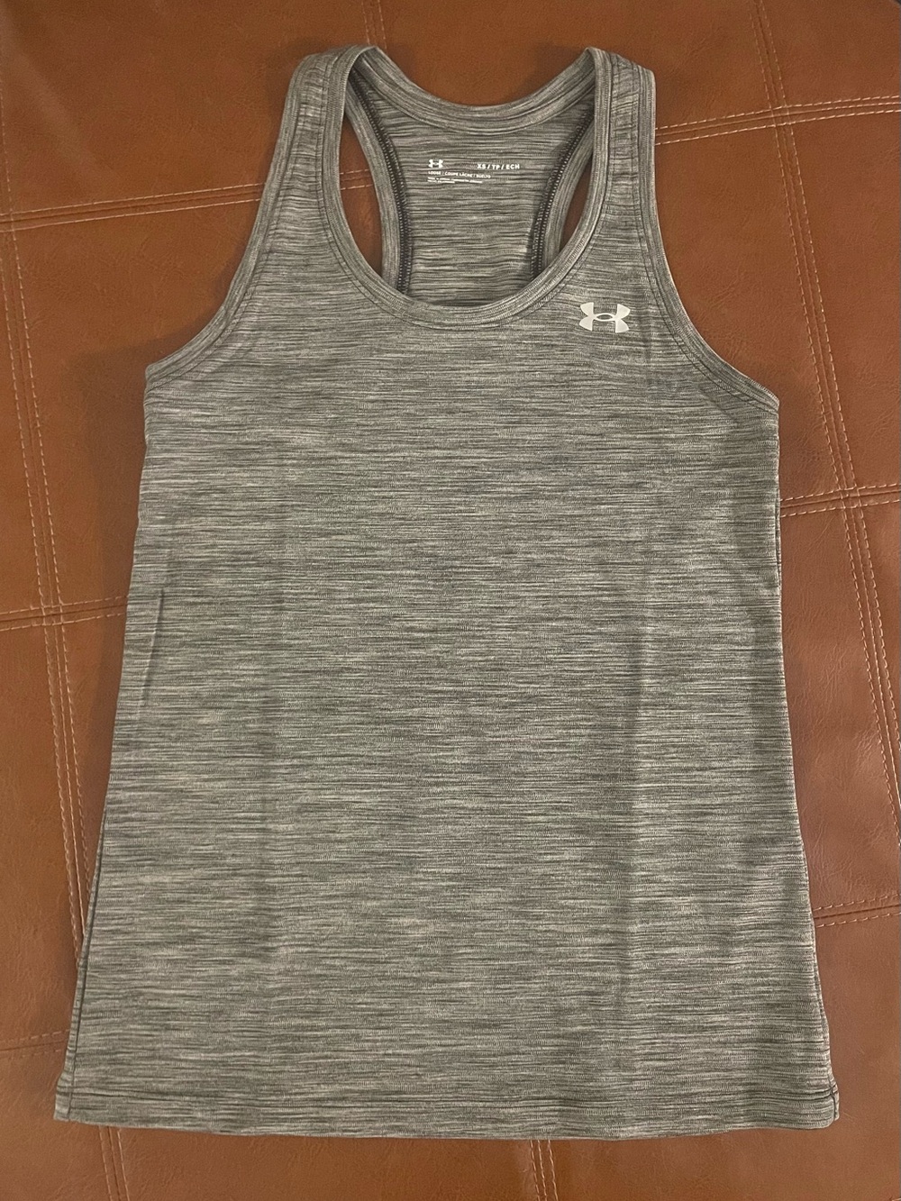 Under Armour Women's Heather Gray Racerback Performance Tank - XS